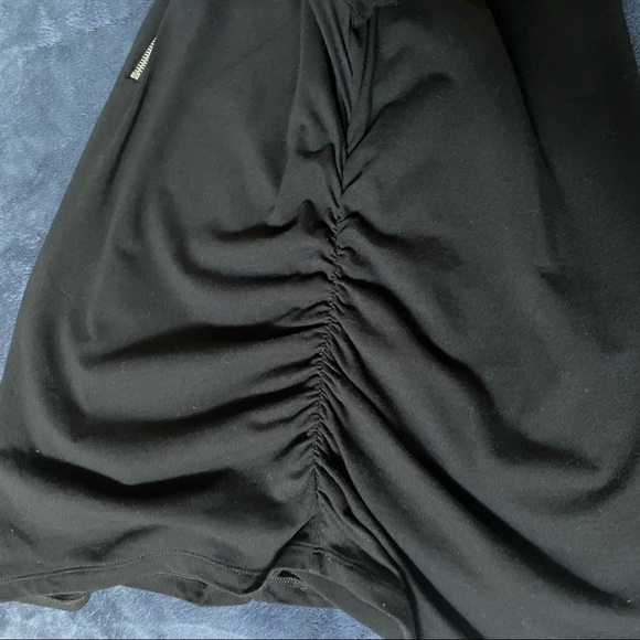 Michael Michael Kors Zipper Front Black Short Sleeve Maternity T-Shirt Size OX - Picture 7 of 9